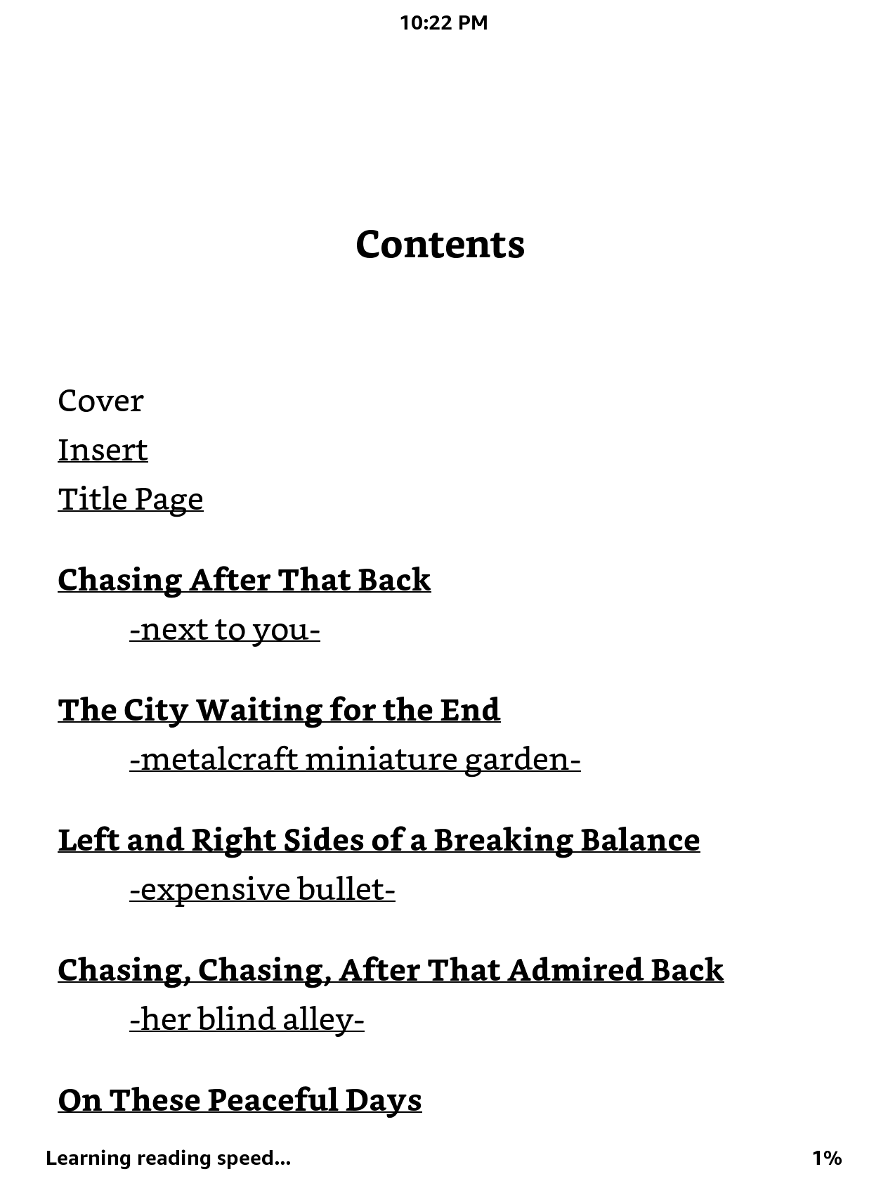 Table of Contents